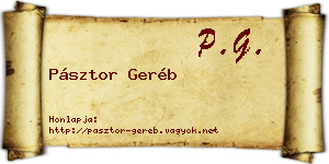 Pásztor Geréb névjegykártya
